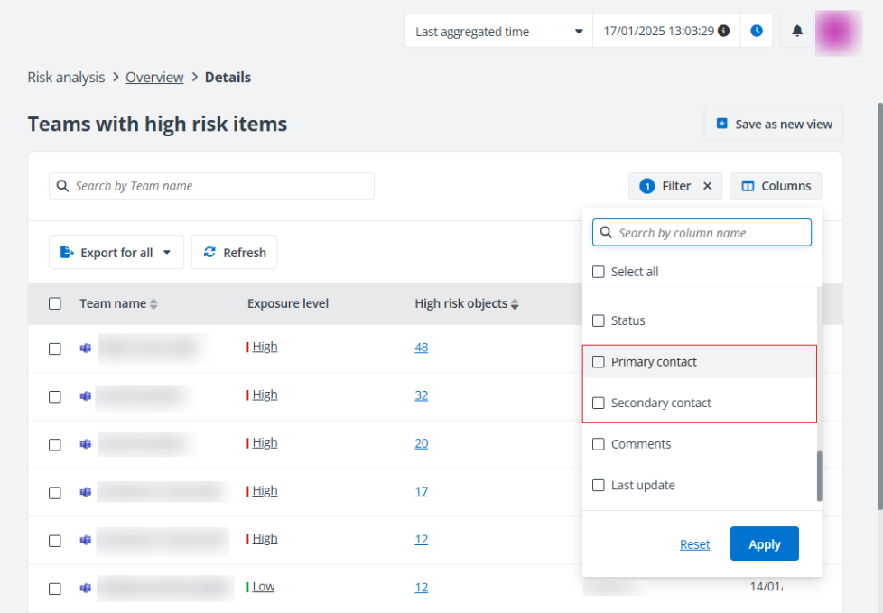 Primary contact and secondary contact of workspaces.