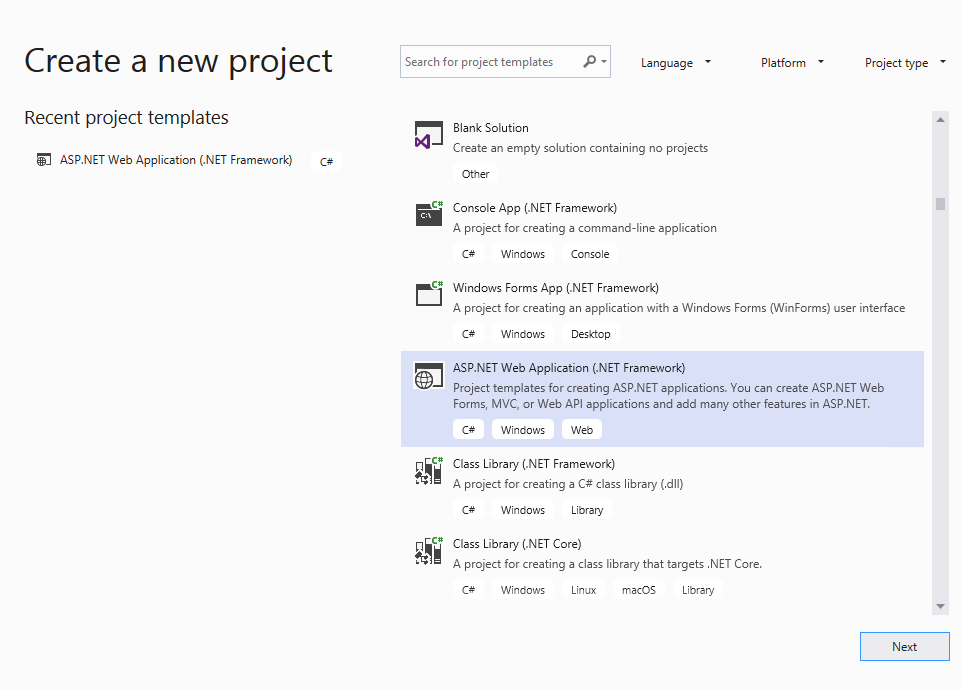 Create a new project.
