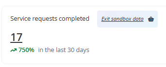 The Service requests completed report. 