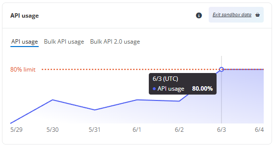 The API usage report.