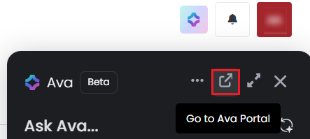 Click the Go to Ava portal button.