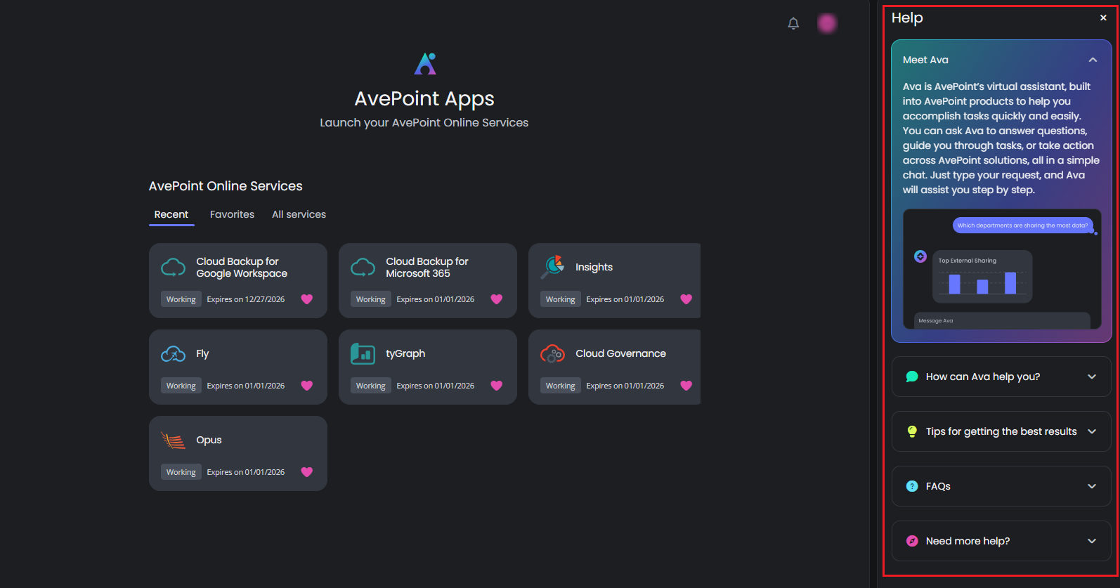 The Help panel appears on the right of the interface.