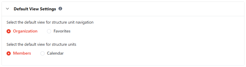 Default View Settings.