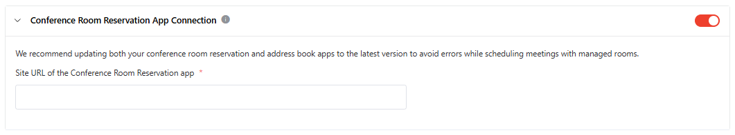 Conference Room Reservation App Connection.