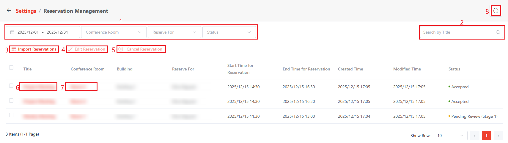 Reservation Manangement.