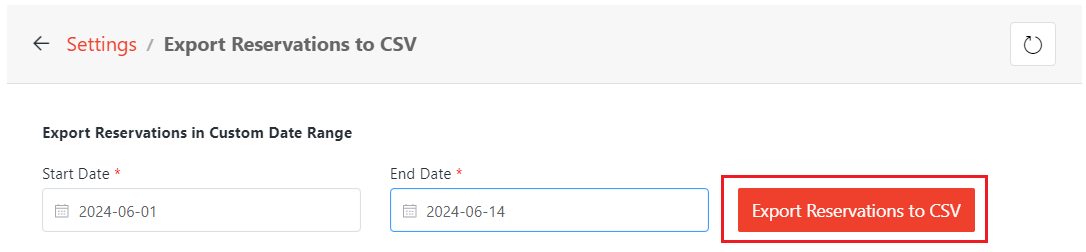 Export reservations.