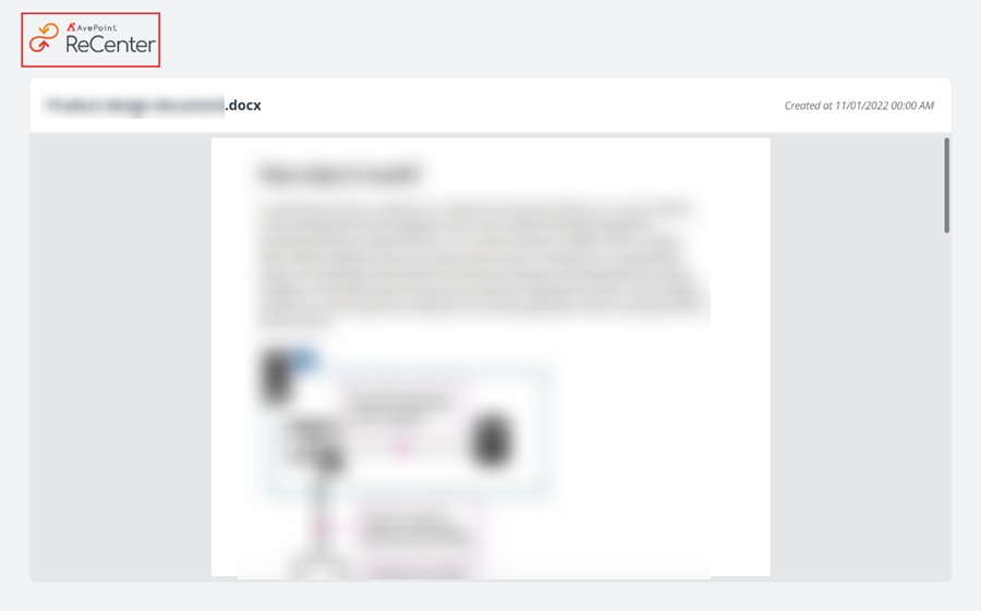 The logo on the file preview page.