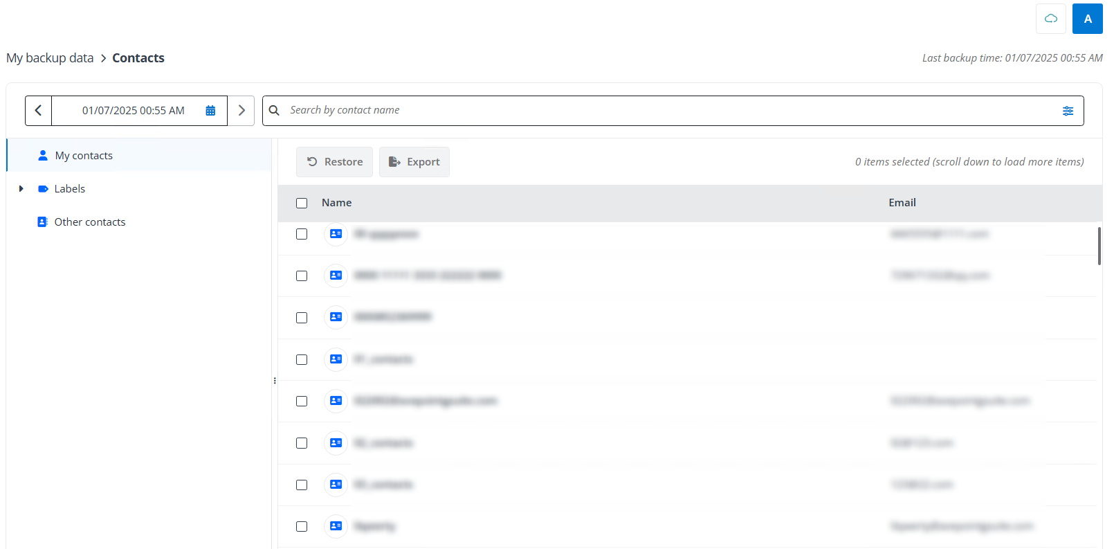 The Contacts page. The Contacts page.