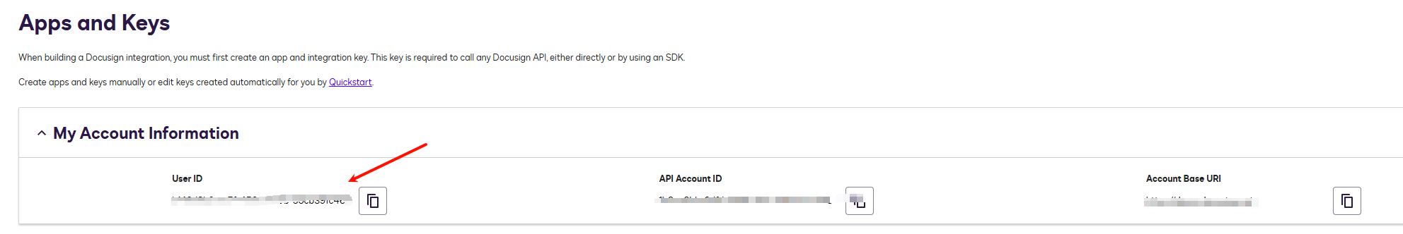 Verify the user ID in DocuSign.