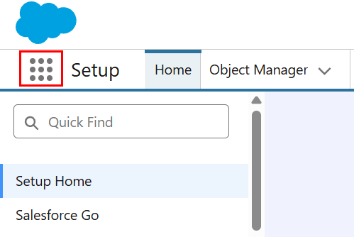The App Launcher button.