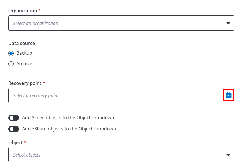 The Calendar button.