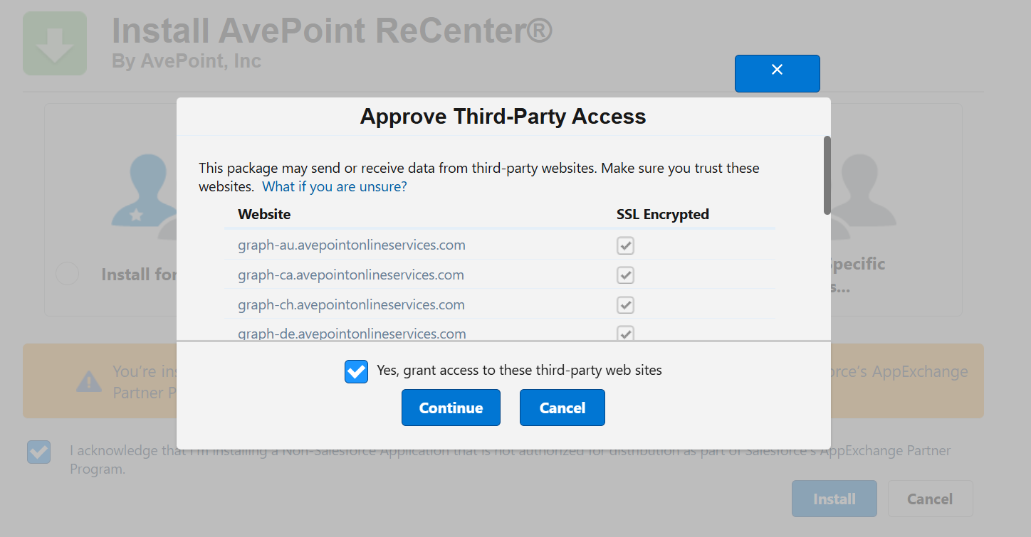 The Approve Third-Party Access window.