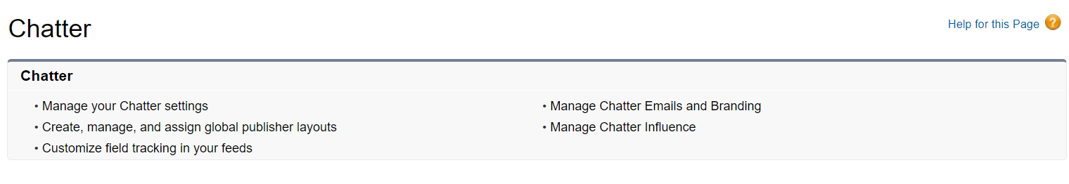 The Chatter page. The Chatter page.