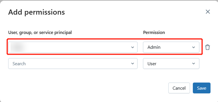 Add Admin permissions. Add Admin permissions.