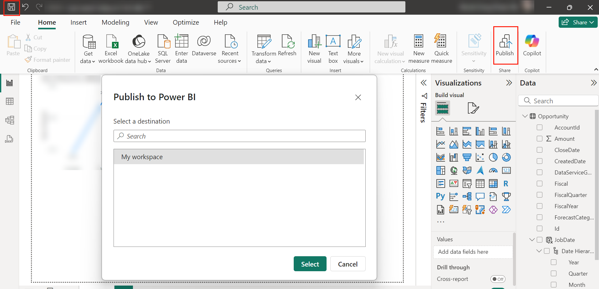 Save and publish the report. Save and publish the report.