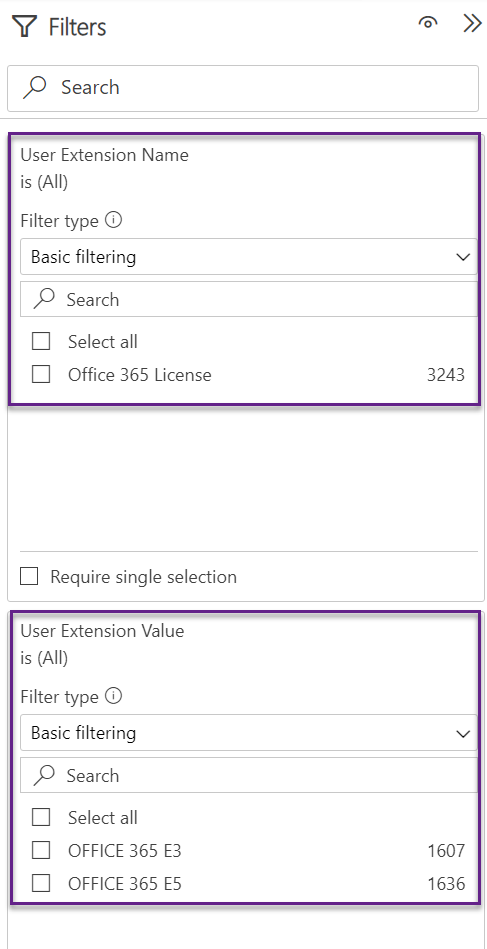 User Extension Attribute Filter User Extension Attribute Filter