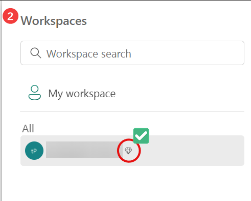 select your workspace