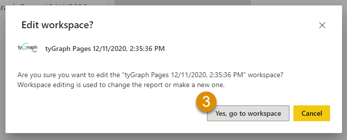 The confirmation window.