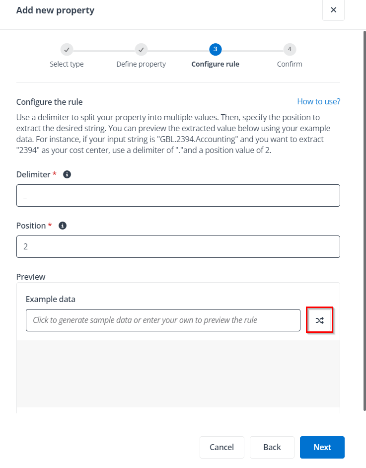 Step 3 Configure rule.
