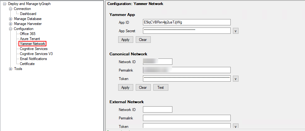 Configure Yammer Network.