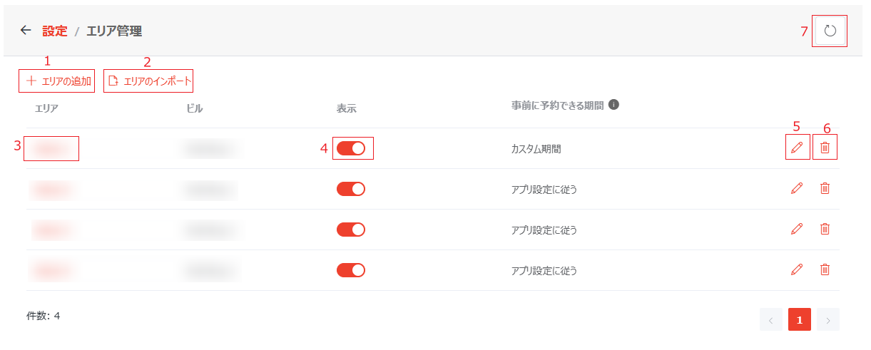 エリア管理 エリア管理