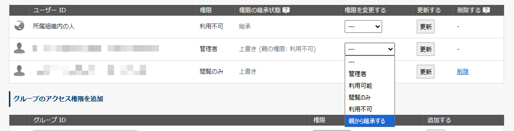 親から継承する 親から継承する