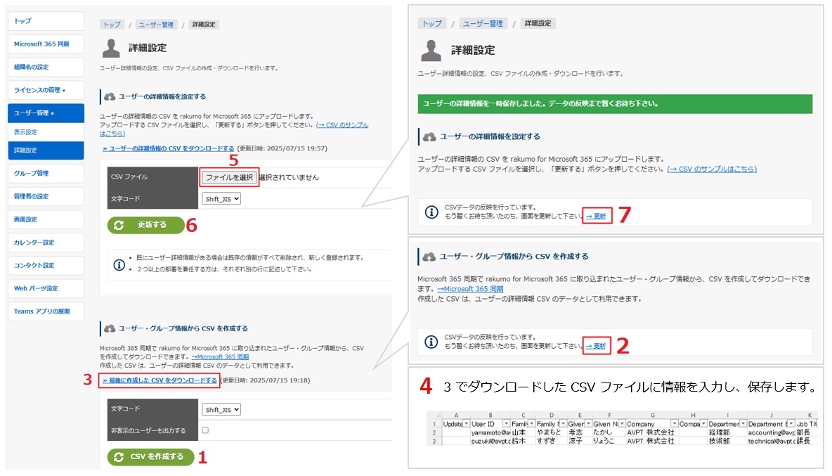 大まかな操作流れ 大まかな操作流れ