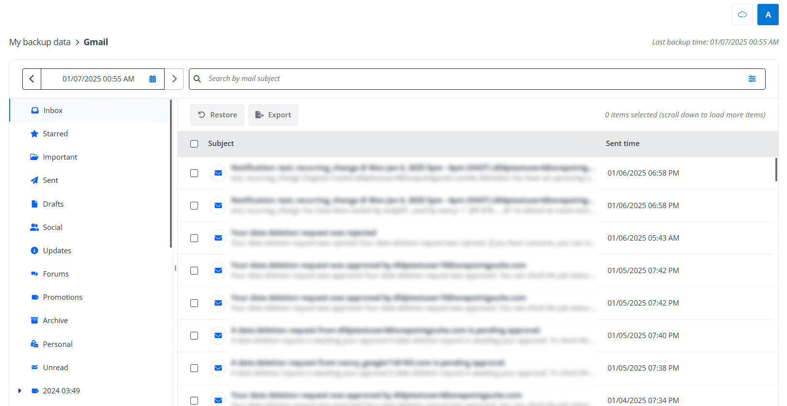 Gmail ページ
