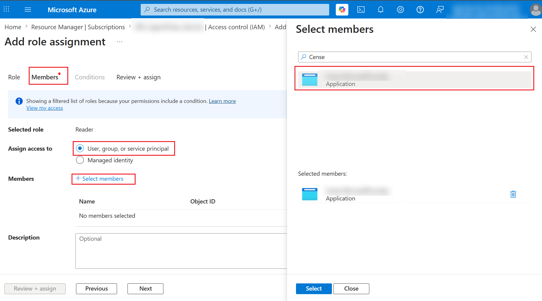 Add app as member